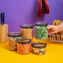 Ver imagem 6 de Kit 4 Potes de Acrílico com Tampa Herméticos Redondos - Tüd