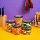 Ver imagem 5 de Kit 4 Potes de Acrílico com Tampa Herméticos Redondos - Tüd