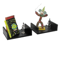 Ver imagem 4 de Prateleira Livros em MDF 50 X 15 Cm Preto Kit 2 Peças