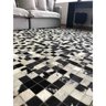 Tapete de Couro Cercal - Preto e Branco Malhado - 050 X 100 - 1