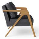 Ver imagem 7 de Kit 03 Poltronas Decorativa Sala Pietra Estrutura Madeira L02 Couríssimo Preto Brilho - Lyam Decor