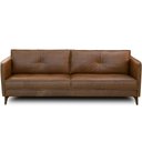 Ver imagem 3 de Sofá 3 Lugares para Sala de Estar Living 244cm Oásis T03 Couro Soft Mel - Lyam Decor