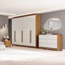 Ver imagem 1 de Conjunto Quarto Adulto Guarda-Roupa + Cômoda + Mesa de Cabeceira New Jade
