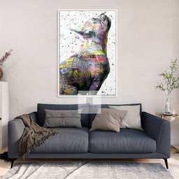 Quadro Buldogue Francês Grafite Colorido Moderno Urbano Decorativo - 2