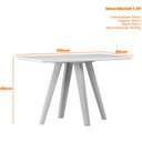 Ver imagem 2 de Mesa Mariah 120x80cm - Ypê/preto Newceval