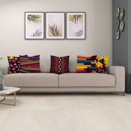 Kit 5 Capa de Almofada 40cm X 40cm Decorativas Estampadas Digital Sala Sofá Quarto Pastilhas - 2
