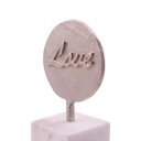 Ver imagem 4 de Escultura Love Prata com Base de Mármore 10,5x22x10,5 Cm
