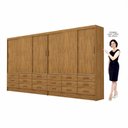 Ver imagem 4 de Closet Sevilha 6 Portas Casal Duplo 18 Gavetas Carioca Moveis