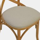 Ver imagem 5 de Cadeira de Madeira X Luxemburgo Debrum Cor Mel Tecido Linho Claro