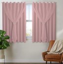 Ver imagem 2 de Cortina Blackout PVC 2,00m X 1,30m Com Voil Rosa