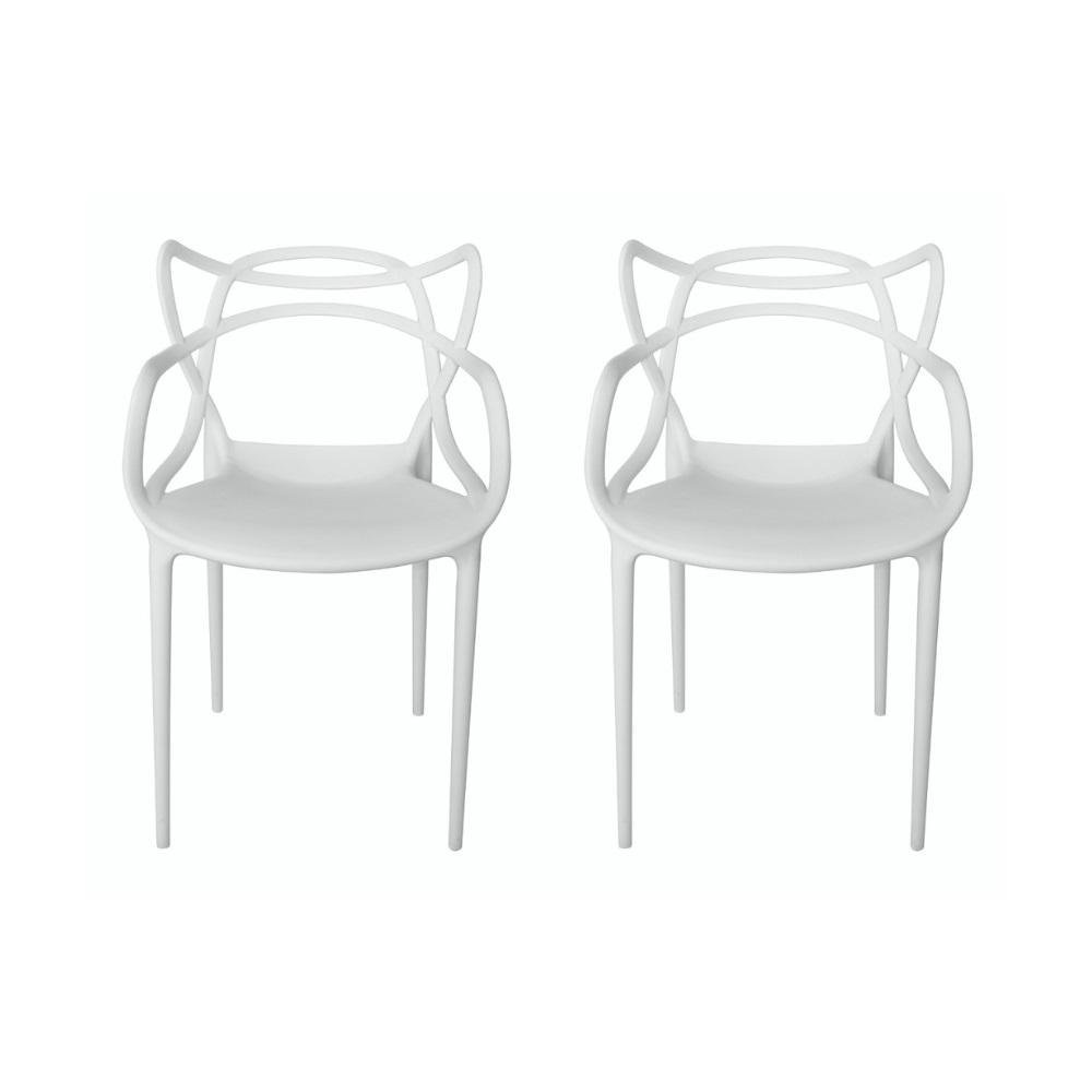 Kit de 2 Cadeiras Prizi Allegra E80 Branca