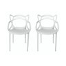 Kit de 2 Cadeiras Prizi Allegra E80 Branca - 1