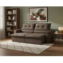 Ver imagem 1 de Sofá Luna 4 Lugares Retrátil Reclinável Veludo Luxo 2,00m