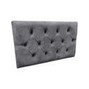 Ver imagem 2 de Cabeceira Box Shop Paris Solteiro 90cm Painel Em Suede Cinza