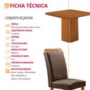 Ver imagem 7 de Mesa de Jantar Eloise 90cm Tampo MDF Laminado Canto Copo com 4 Cadeiras Lorena