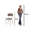 Ver imagem 5 de Conjunto para Sala de Jantar com 4 Cadeiras Ditalia Bege/Fendi/Escuro/Off White