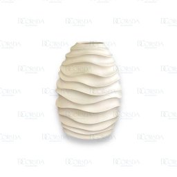 Vaso Ondas Decorativo Off White Grande em Cerâmica - 2