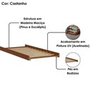 Ver imagem 4 de Cama Auxiliar Solteiro Madeira Maciça 715ea Castanho Acetinado Marjori