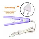 Ver imagem 3 de Mini Chapinha Prancha Portátil 17cm Bivolt Profissional Roxo