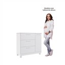 Ver imagem 5 de Cômoda Infantil 100% MDF com 1 Porta e 3 Gavetas 98cm Multimóveis Crper-CMO018 Branco