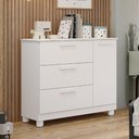 Ver imagem 1 de Cômoda Infantil 100% MDF com 1 Porta e 3 Gavetas 98cm Multimóveis Crper-CMO018 Branco