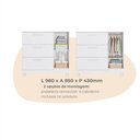 Ver imagem 3 de Cômoda Infantil 100% MDF com 1 Porta e 3 Gavetas 98cm Multimóveis Crper-CMO018 Branco
