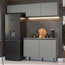 Ver imagem 1 de Armário de Cozinha Compacta 200cm Cinza Nice Madesa 01xa Cinza