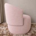 Ver imagem 2 de Poltrona Orgânica Maya Bouclê Rosê Sala Quarto Recepção