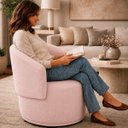 Ver imagem 4 de Poltrona Orgânica Maya Bouclê Rosê Sala Quarto Recepção