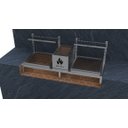Ver imagem 3 de Parrilla Dupla de Alvenaria 118x45 com Grelhas Uruguaia