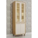 Ver imagem 2 de Paneleiro Torino 4 Portas Cinamomo/off White com Vidro - Valdemóveis