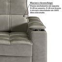Ver imagem 7 de Sofá Retrátil e Reclinável 2 Lugares com Porta Copos 180cm Cobán Yescasa