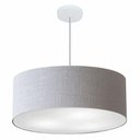 Ver imagem 1 de Lustre Pendente Cilíndrico Md-4079 Cúpula em Tecido 60x21cm Rustico Cinza - Bivolt