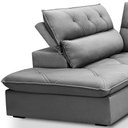 Ver imagem 6 de Sofá 3 Lugares Retrátil Reclinável Chaise Esquerdo 258cm Bergen F04 Veludo Cinza - Lyam Decor