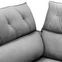 Ver imagem 5 de Sofá 3 Lugares Retrátil Reclinável Chaise Esquerdo 258cm Bergen F04 Veludo Cinza - Lyam Decor