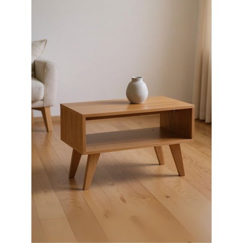 Mesa de Centro Retro 60cm MDF Freijó - On Móveis