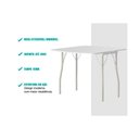 Ver imagem 4 de Conjunto: Mesa de Cozinha Dobrável e 4 Banquetas 105 Prata/branco - Prata/preto - Carraro