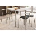 Ver imagem 1 de Conjunto: Mesa de Cozinha Dobrável e 4 Banquetas 105 Prata/branco - Prata/preto - Carraro
