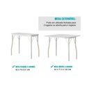 Ver imagem 5 de Conjunto: Mesa de Cozinha Dobrável e 4 Banquetas 105 Prata/branco - Prata/preto - Carraro