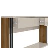 Aparador para Sala de Estar Espelhado 2 Gavetas 136cm Luxe L06 Avelã/Off White - Mpozenato - 5