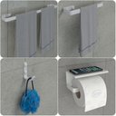 Ver imagem 1 de Kit Acessórios Para Banheiro Branco 4 Peças MAX