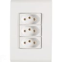 Ver imagem 1 de Conjunto 4x2 com 3 Tomadas 2p+t 10 a 250 V Tramontina Liz Branco Tramontina