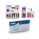 Ver imagem 1 de Kit - 1 Faqueiro Vermelho 30 Peças + 1 Conjunto Facas 9pç + 1 Faqueiro Inox 24pç - Tramontina