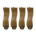 Ver imagem 1 de Kit 4 Pés Retrô Luiz Xv Cor Castanho - Dominic Decor Pé Retro