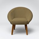 Ver imagem 5 de Poltrona Decorativa para Sala de Jantar Tecido Veludo Premium Estrutura Resistente Pés Palito