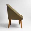 Ver imagem 6 de Poltrona Decorativa para Sala de Jantar Tecido Veludo Premium Estrutura Resistente Pés Palito