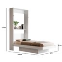 Ver mais imagens de Cama Solteiro Articulada Branca de Parede Multifuncional com Prateleiras de Mdf