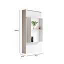 Ver imagem 7 de Cama Solteiro Articulada Branca de Parede Multifuncional com Prateleiras de Mdf