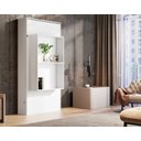 Ver imagem 2 de Cama Solteiro Articulada Branca de Parede Multifuncional com Prateleiras de Mdf