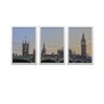 Conjunto Kit 3 Quadros Decorativos Relógio Em Londres Los Quadros - 1